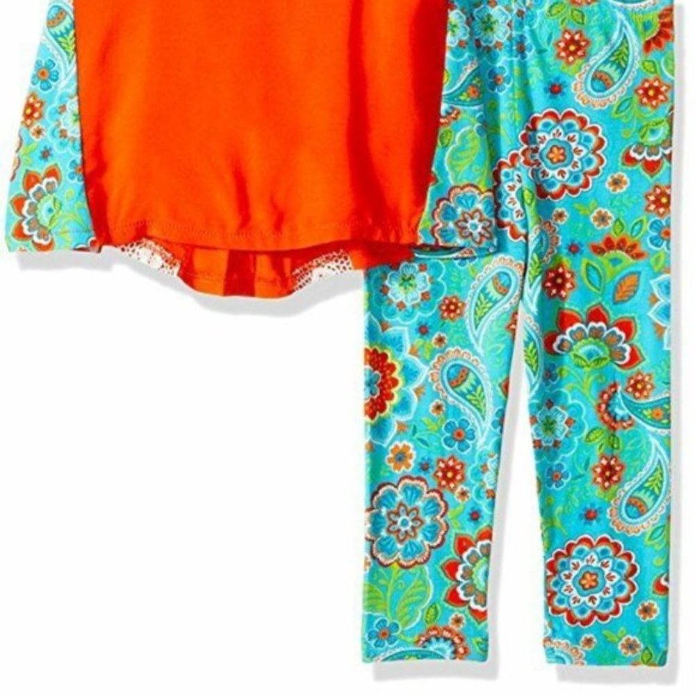 Rare Editions Legging Set Two Piece Outfit Lot Baby Girl Size 12 Months NWT - Picture 7 of 8
